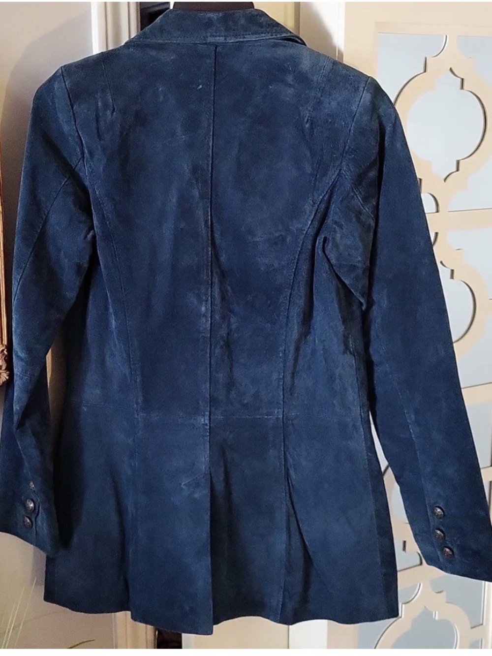 Di & Co Tailored Deep Blue Suede Blazer Jacket - Picture 3 of 3